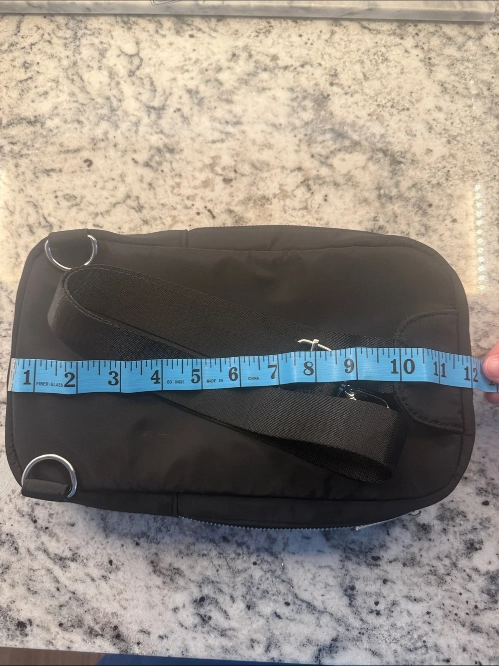 Steve Madden Black Crossbody Sling Bag with SM Patch